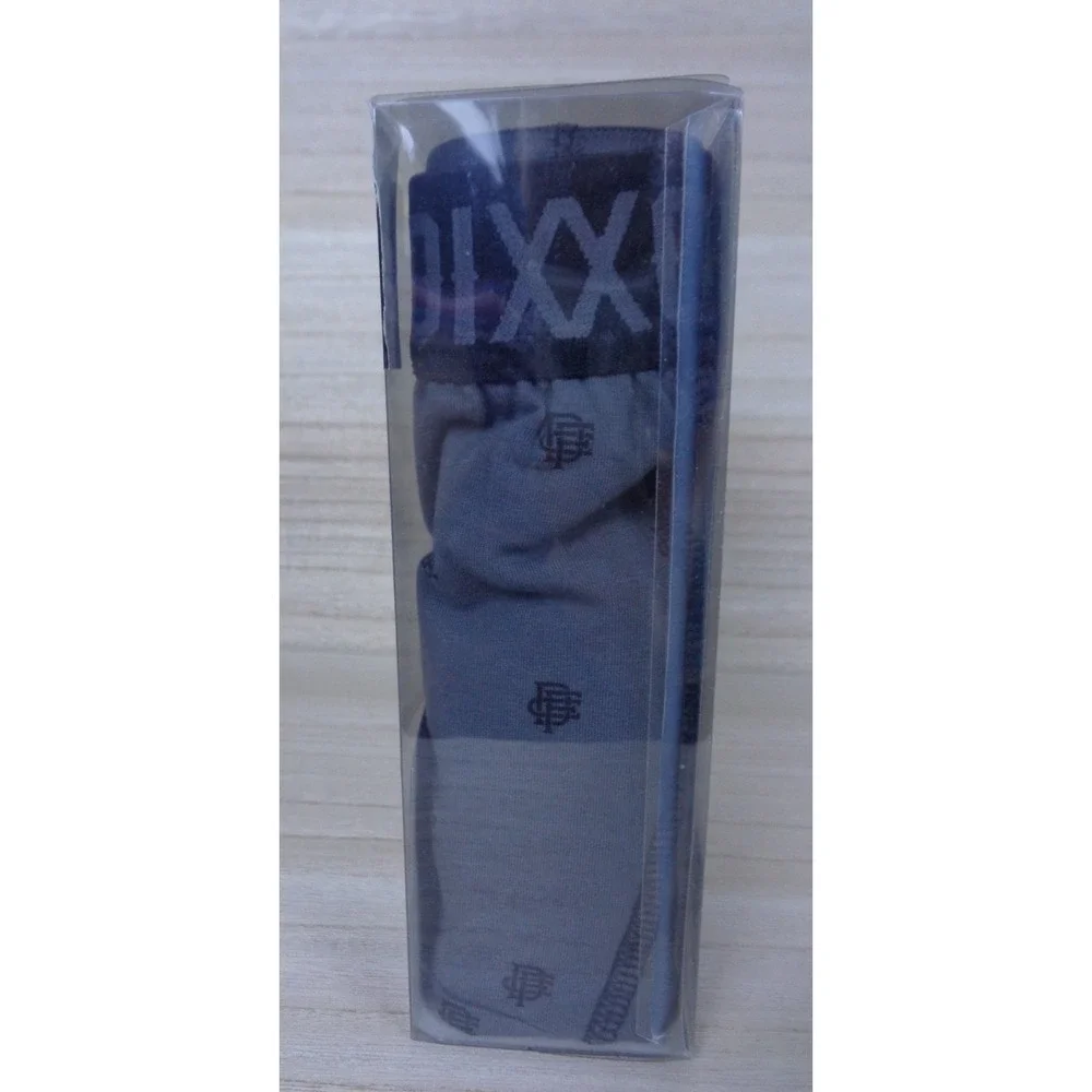 Dixxon Boxer Briefs‎ Premium 2 Pack Mens Size Medium Solid/Gray Pattern